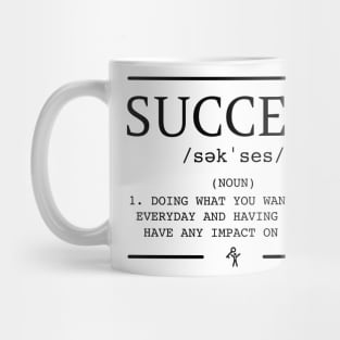 success definition t-shirt design Mug